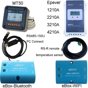 EPever MPPT 30A solar battery charge controller kit Tracer AN series with MT50,Bluetooth and EBOX-WIFI for option