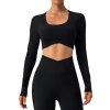 European And American Autumn And Winter Sexy Tight Fitting Long Sleeved Yoga Suit Outdoor Quick Drying Sports T-shirt Running