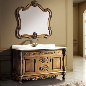 European style luxury furniture, curved bathroom vanity unit