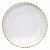 Import Factory Direct Classic Wedding clear glass gold beaded 13 inch charger plates, dinner plate from China