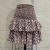 Factory Hot Sale 100%polyester Mini Ruffled Floral Printed Chiffon Women A-shape Skirt