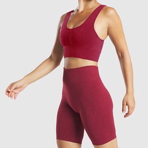 Factory New Design Seamless Bra &amp; Shorts Yoga Set Sports Wear
