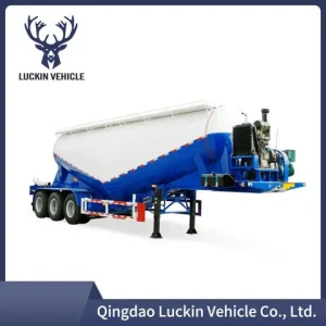 Factory Price 3 Axles 40Cbm Bulk Cement Tanker Heavy Duty Silo Truck Trailer Large Drum Tank Bulk Tanker Semi Trailer