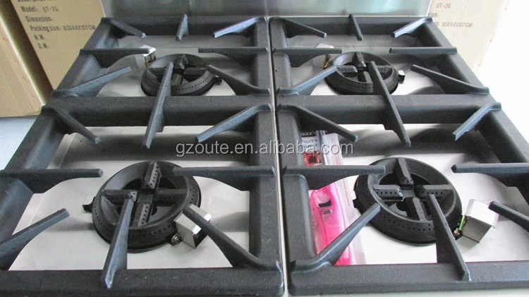 Factory Price Commercial Gas Range 4 Burner Gas Cooker With Oven