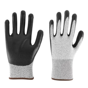 Factory PU Palm Dipped Cut Resistant Industrial Safety Work Gloves
