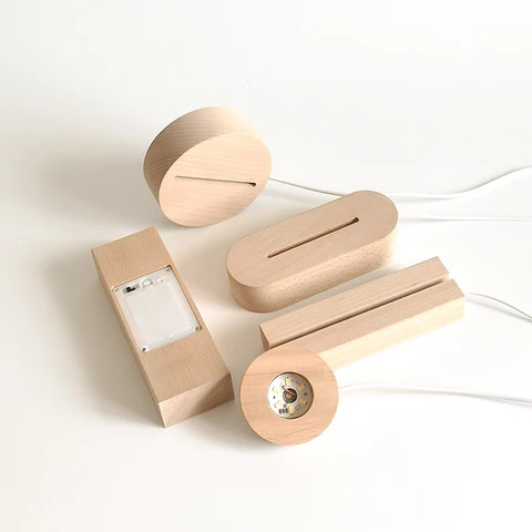 Buy Factory Supply Led Nightlight Solid Wood Touch Switch Acrylic Lamp ...