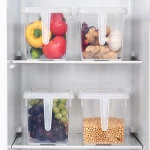 Factory Wholesale Bpa Free Stackable Plastic Food Refrigerator Storage Box,Fridge Storage Bin with Lid For Fruits Vegetables