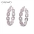 Import Fashion Gold Plated Brass jewelry China Supplier Zircon Hoop Earrings from China