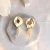 Import Fashion Imitation Pearl Drop Earring Geometric Gold Color Metal Dangle Earring Za Jewelry Women Gift from China