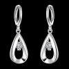Fashion Oversize Simple  sliver Plated  Big Water drop Earrings