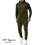 Fashion Style Mens Sports suit Side Stripe Hoodie Jogging Tracksuit Outdoor Hoodie Sweat Suit Set