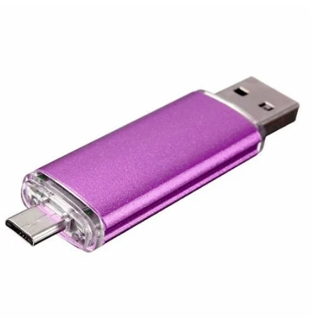 Fast Speed USB 2.0 OTG Pen drive 64GB Metal USB Flash Drive 128GB 32GB 16GB 8GB Double Use Real Capacity Pendrive Flash Drive