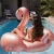 Import Flamingo Ride-on Pool Float, Rose Gold Summer Outdoor Swim Party Raft Floatie Lounger for Kid &Adults from China