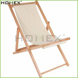 Foldable Beach Chair Bamboo Wooden Beach Lounge Chair/Homex_FSC/BSCI Factory