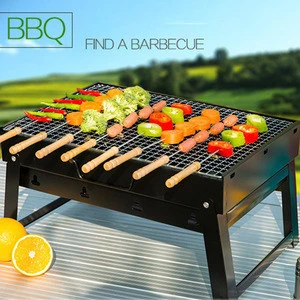 Foldable Cast Iron Japanese Charcoal Barbecue Outdoor  Manufacturer Raclette Smoker Teppanyaki Portable Camping BBQ Grill