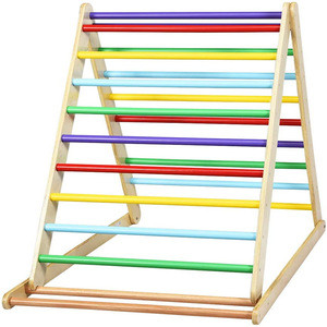 Foldable  Wooden Children Climbing Ladder For Sliding Safety Pikler Triangle Indoor Playground Toys Equipment Baby Fitness Rack