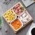 Import Food Grade Ceramic Bamboo Board Nuts Grain Bowls Candy Snack Dry Fruit Storage Boxes Tray Container for Kids from China