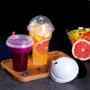Food Grade Plastic 15 oz 16 oz PP Disposable Bubble Tea Cup for Cold Drinks Like Iced Coffee, Soda and Juice