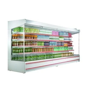 Food preservation fruit&amp;vegetable&amp;beverage showcase refrigerator in supermarket