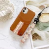 For iPhone 11 Pro Max/11 Pro/11 Luxury Gorgeous Super Cute Lace Wrist Strap With 2 Card Slots Leather Designer phone cases