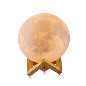 Free Amazon Barcode Decorative Led Table Lights Baby Night Light 3D Moon Lamp