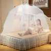 Free installation of Mongolian yurt mosquito nets, foldable with bottom, encrypted double door,  student dormitory
