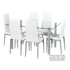 Free Sample Bazhou Hebei Factory Glass Dinning Room Furniture Dinning Table Set 6 Chairs Dining Furniture