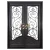 Import French Modern Entry Security Screen Door Wrought Iron Double Glass Elegant Exterior Entrance Door with Graphic Design Solution from China