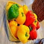 Fresh whole Capsicum peppers
