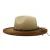 Import FS Women Men Wide Brim Wool Felt Jazz Fedora Hats Panama Style Cowboy Trilby Party Formal Dress Hat Gradient Color Beige Khaki from China