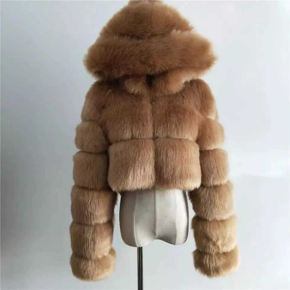 Furry Fashion women Faux Fur Coats and Jackets Women Fluffy Top Coat Winter Fur girls Jacket
