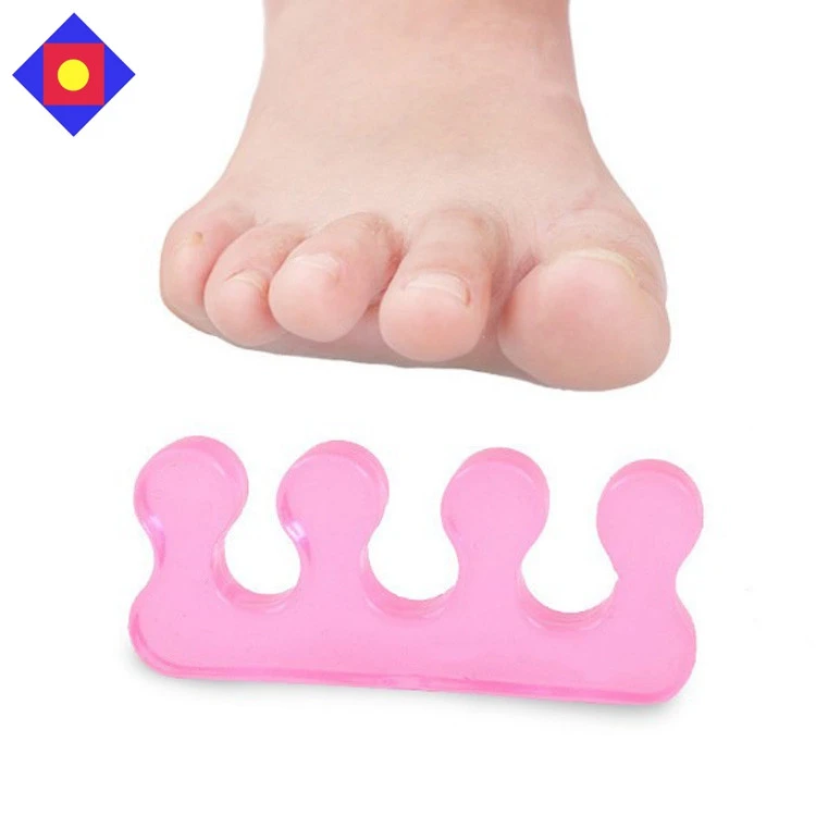 FY0189 Silicone Gel Toe Stretcher Separator Five Toes Separators For Hallux Valgus Foot Care