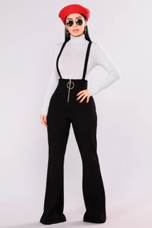 G076  2020 New Arrival Fashion  solid color women  Suspender   Pants   one piece wear