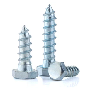 Galvanized hex head carbon steel or stainless Steel self tapping screw