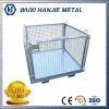 Galvanized wire mesh storage container rolling metal storage cage