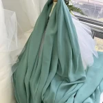 Gentle and durable light pink chiffon fabric wedding veil