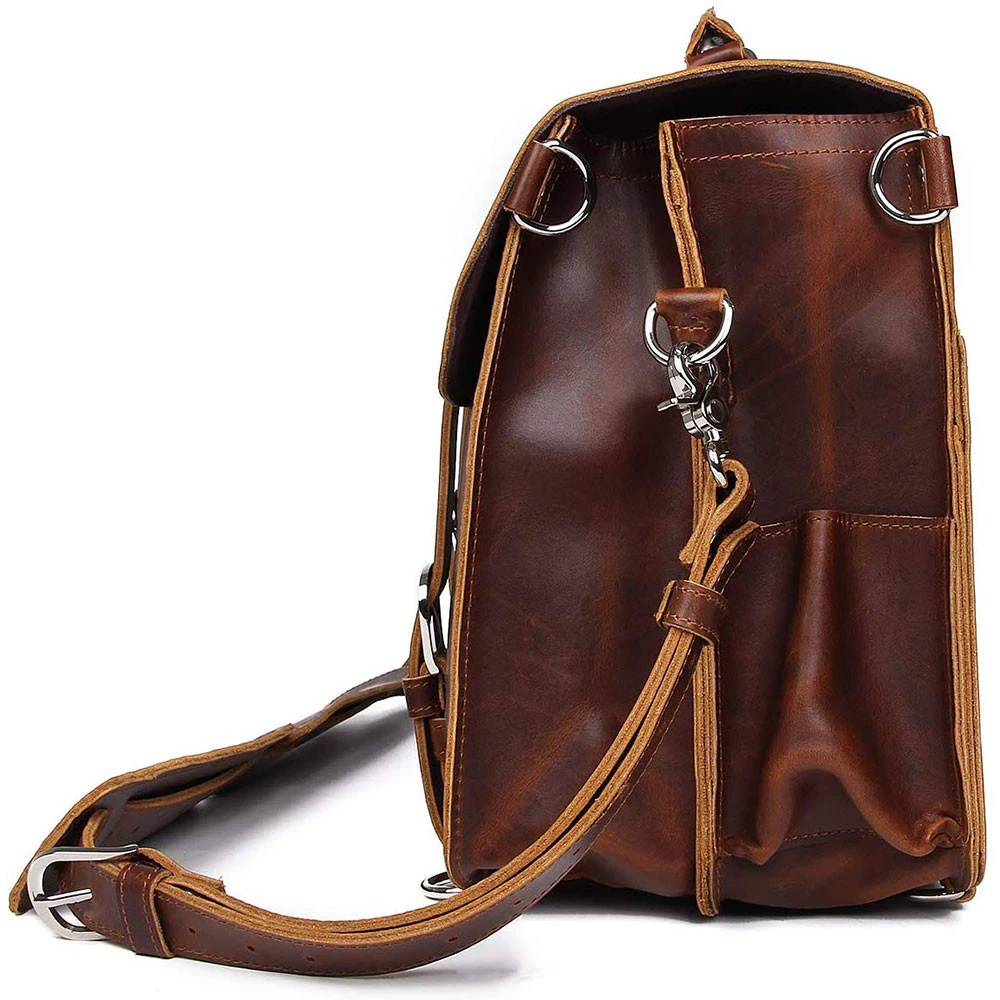 Genuine Leather Briefcase Shoulder Messenger Bag Fit Made In Pakistan