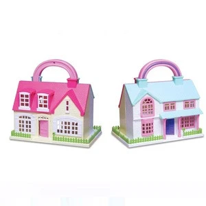 Gift plastic DIY miniature house toys for girl kids with high quality