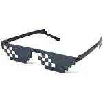 Glasses 8 Bit MLG Pixelated Sunglasses Men Women Brand Thug Life Party Eyeglasses Vintage Eyewear Mosaic Sunglasses