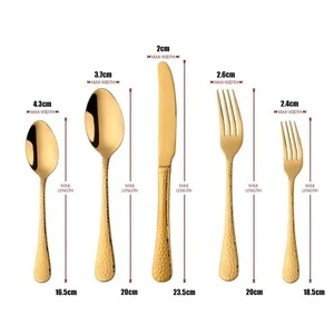 Gold Plated-Flatware Silverware Set,Multipurpose Stainless Steel Cutlery Sets for Home, Kitchen, Restaurant, Hotel