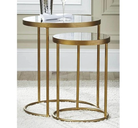Gold Plated Glass Top Center Table