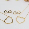 good quality gold plated rainbow cz jewelry sets necklace
