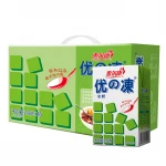 Grass Jelly Ready to Eat Natural Asian Traditional Food Box Carton Konjac Sweet Dessert Grass Jelly Box