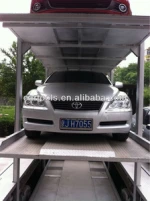 Ground pit three level lift-sliding parking equipment