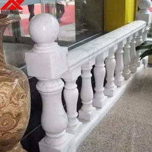 Guangxi White marble staircase railing and balustrades for sale