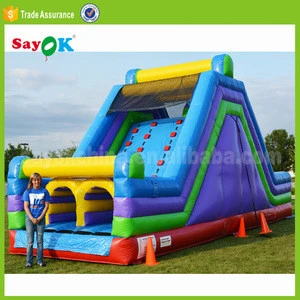 Guangzhou Sayok PVC commercial inflatable jumping castle slide , giant inflatable slide for sale