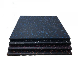 Gym rubber floor mats cushion shock absorption mats durable sports flooring rubber indoor floor tile