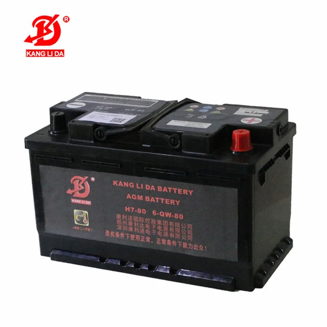 H7-80Ah AGM start stop auto battery for Audi A4/Q5/A1 baterias auto deep cycle CCA