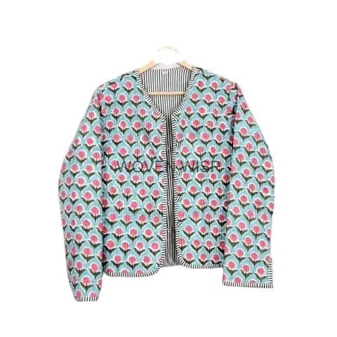 Jacket with Floral Print Block main image 1