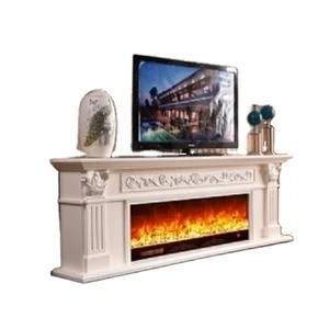 Hand Carved Electric Fireplace with tv stand